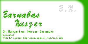 barnabas nuszer business card